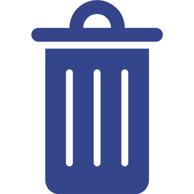 Garbage bin icon.